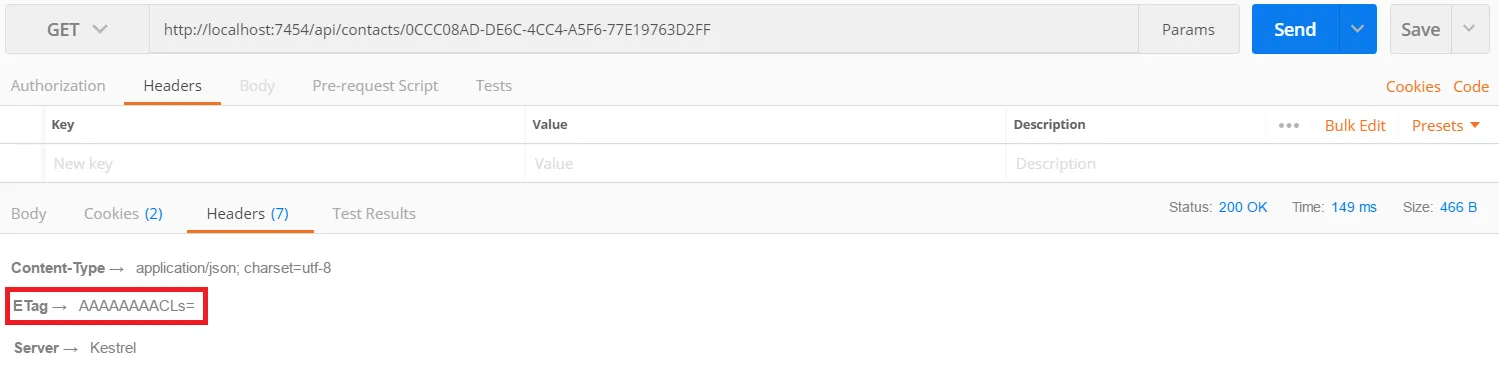 ETag 1st Request