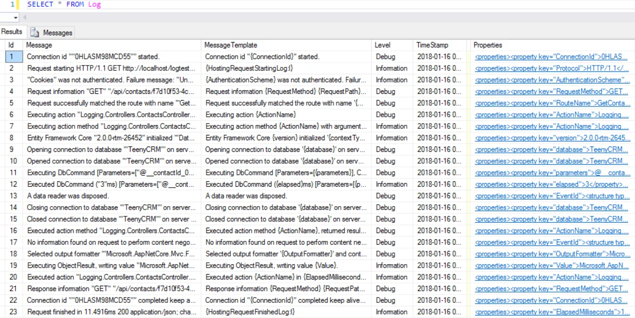 Debug Log