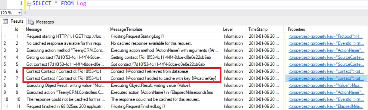Get contact log