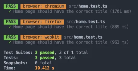 All tests passing