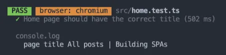 Console log