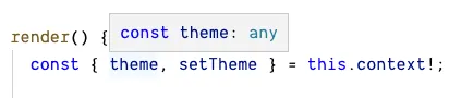 Context inferred type in class