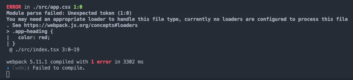 CSS import error