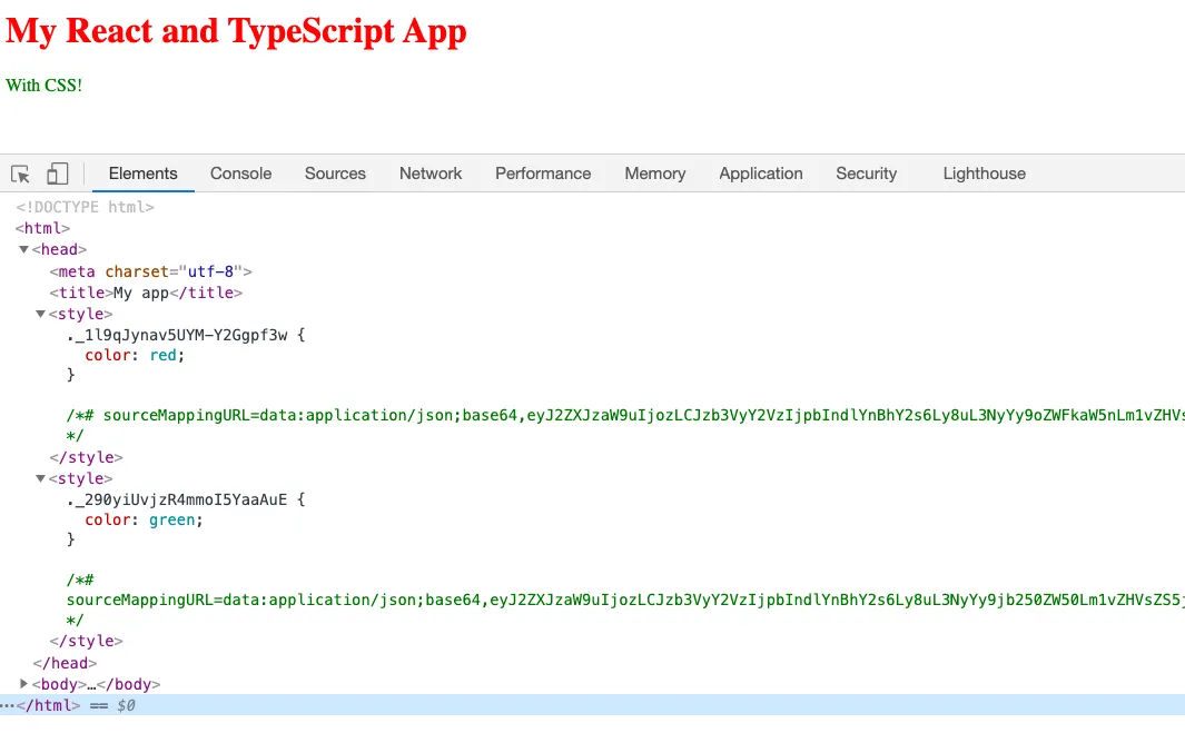 CSS modules in dev