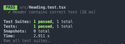 Header test pass
