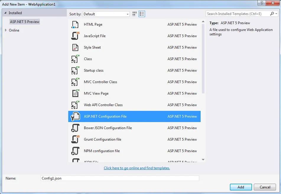 ASP.NET Configuration File