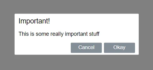 Modal dialog