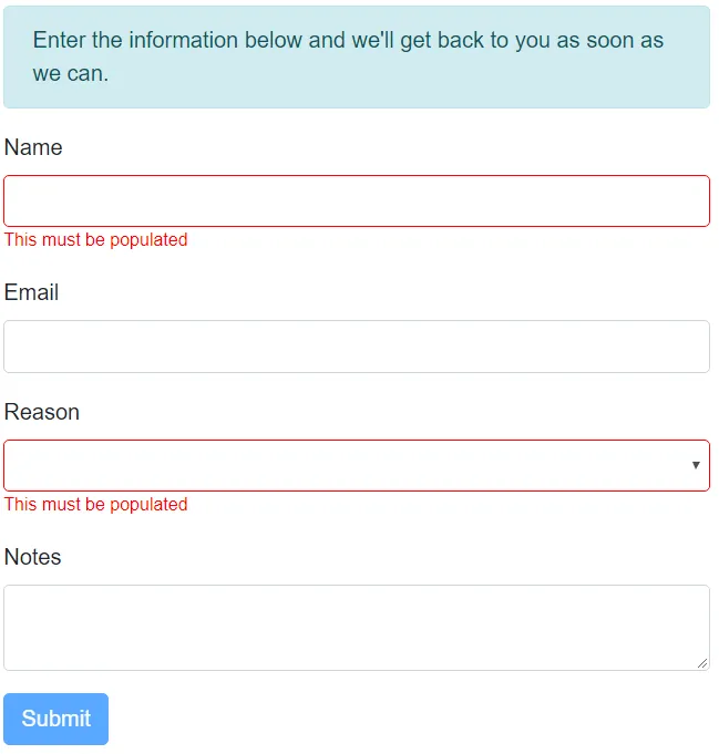submit form