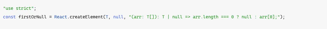 Transpiled arrow function