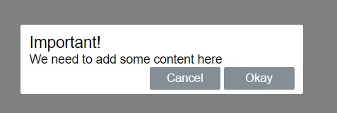 Modal dialog step 2