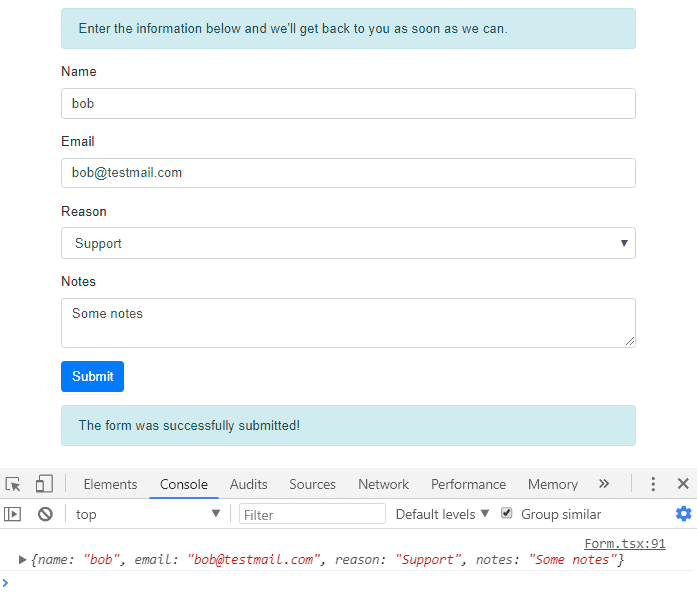 Building a React Form Component with TypeScript: Sharing State via ...